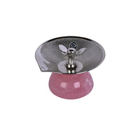 Diya Roselight sets a silver diya bowl with a softly hammered surface and a tiny four-petal flower finial - white background