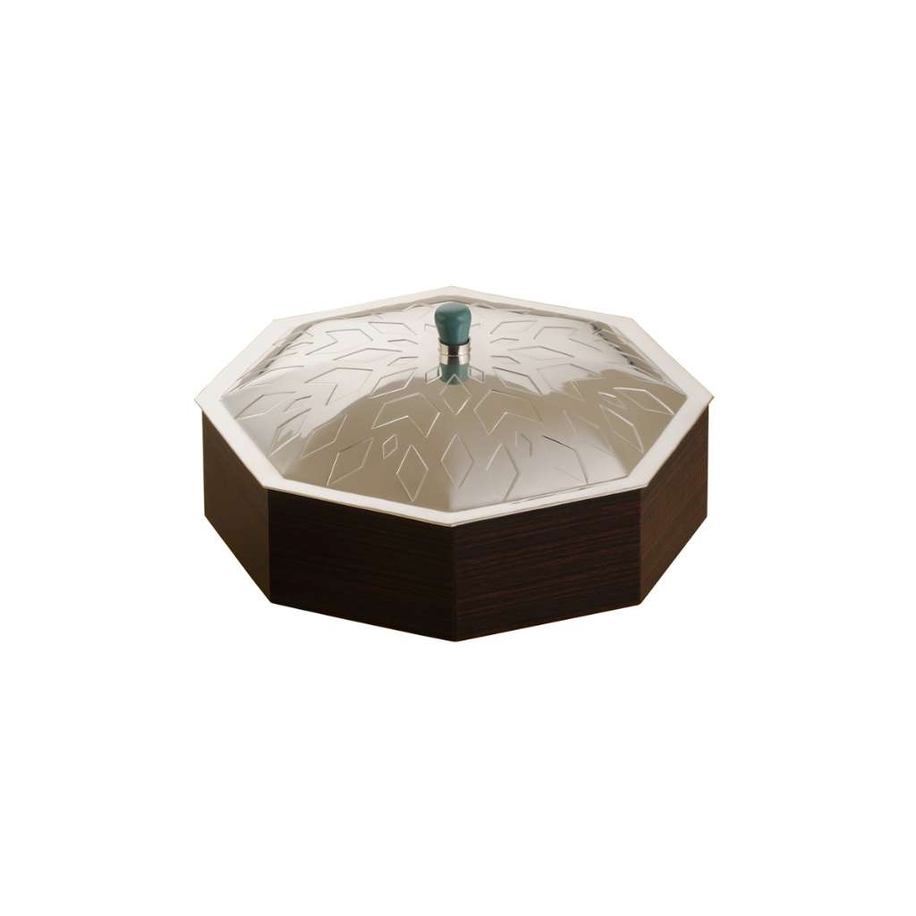 Box Octave is a silver box with an octagonal silhouette - white background