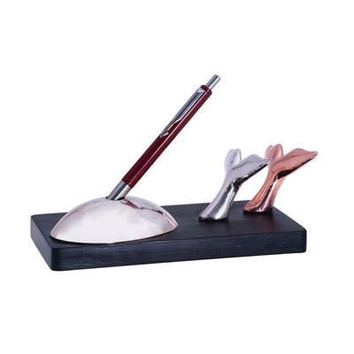 Silver Plated Pen Stand Whale