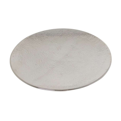 Silver Plated Tray Round Dish Hammered Extra Small
