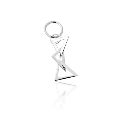 Sterling Silver Key Chain Angle