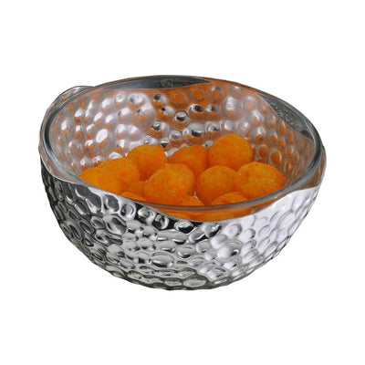 Silver Plated Bowl Bubble With Glass Liner