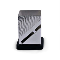 Fluid Pen Stand is a silver pen stand carrying the same fluid, wave-textured surface as the rest of the Fluid desk range - white background