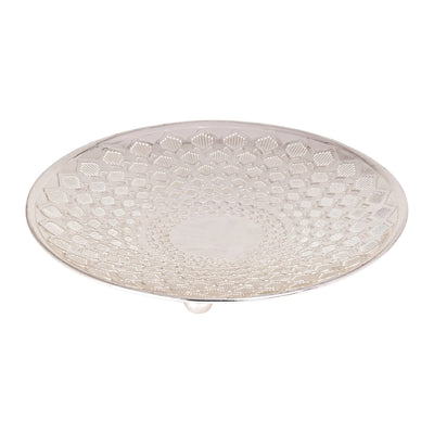 Episode Silver Silver Plated Illusion Round Dish