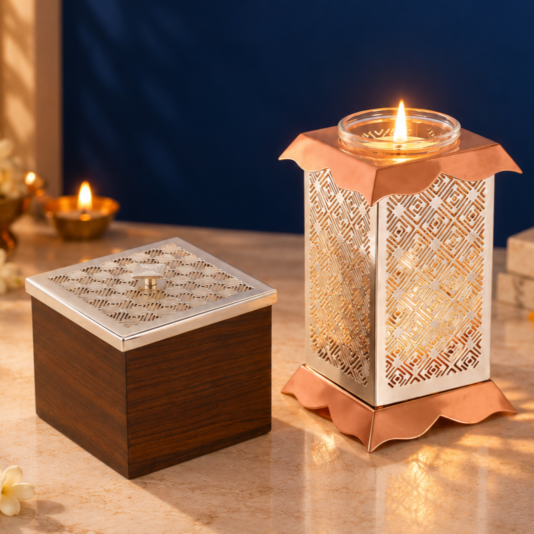Signature Box and Oil Burner Diwali Gift Set