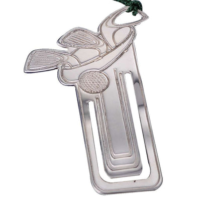Silver Plated Bookmark Golf