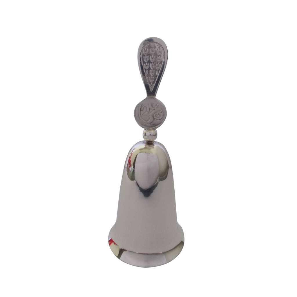 Bell Radiance sets a small Om medallion on this silver bell&