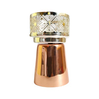 Votive Tower Signature is a silver votive rising in a tall, tapered silhouette – Small