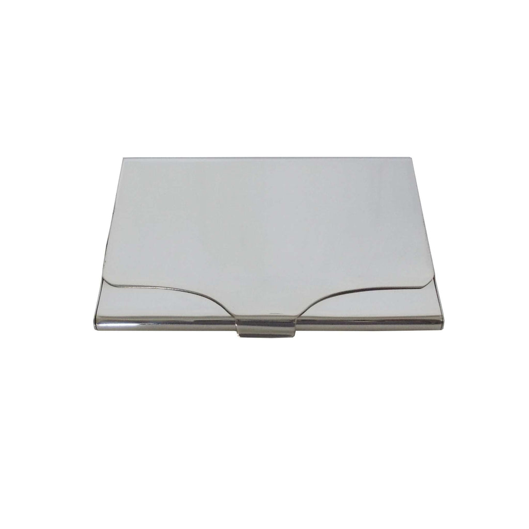 Card Holder Icon is a silver card holder that keeps things plain and polished - white background