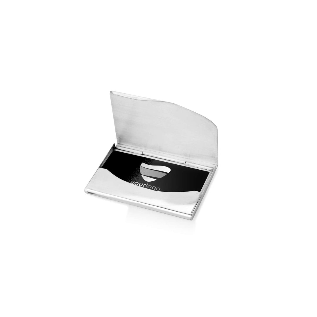 Card Holder Mint is a silver card holder wearing an all-over pebbled texture pressed into its lid, giving it a tactile - white background
