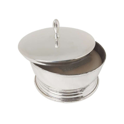 Silver Plated Bowl With Cover With Wax