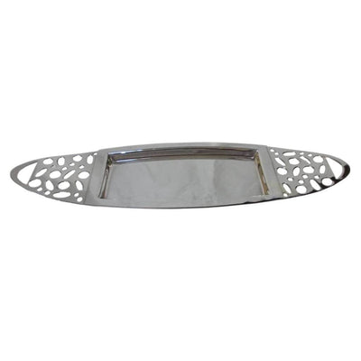 Silver Plated Tray Oval With Cutout