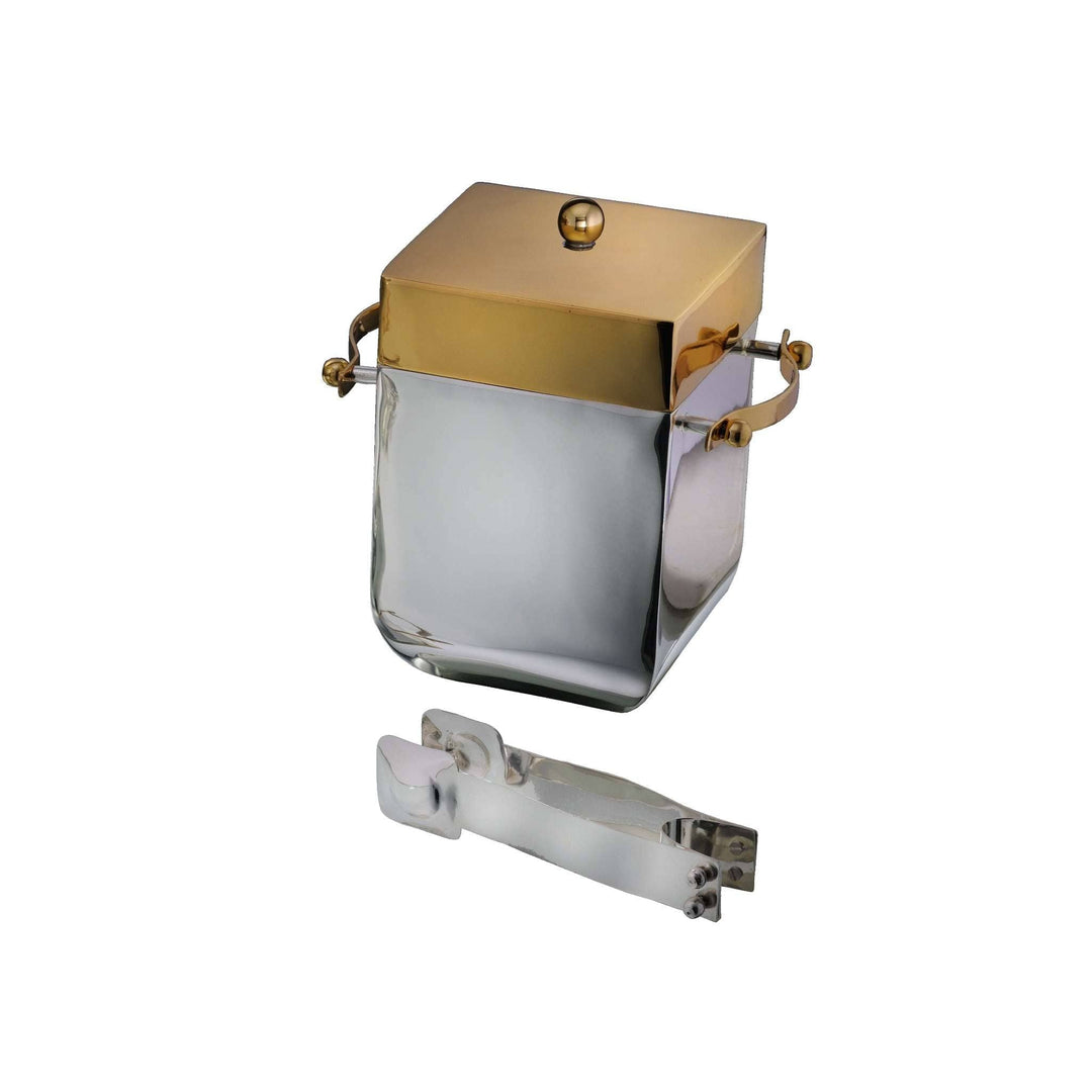 Ice Bucket Aurum crowns this silver ice bucket&