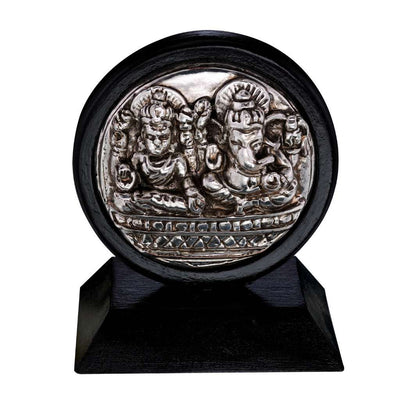 Sterling Silver Laxmi Ganesh Table Frame