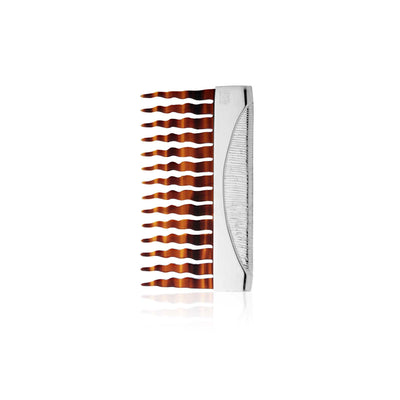 Sterling Silver Hair Comb Textured