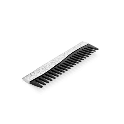 Sterling Silver Hair Comb Bubble Textured