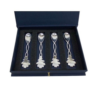 Sterling Silver Spoon Curl Set Of 4 Pcs