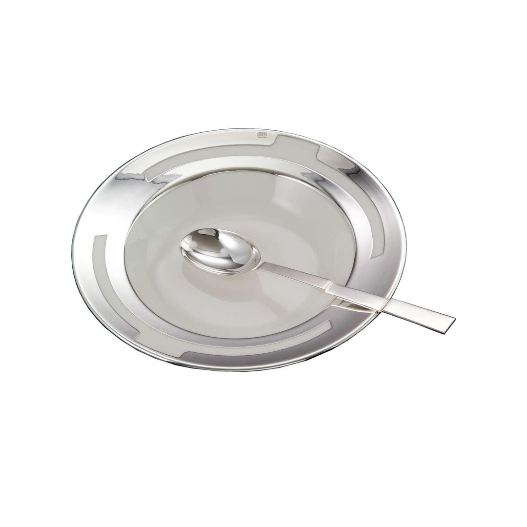 Deep Plate Porcelain Symphony is a sterling silver plate that wraps the porcelain symphony line&