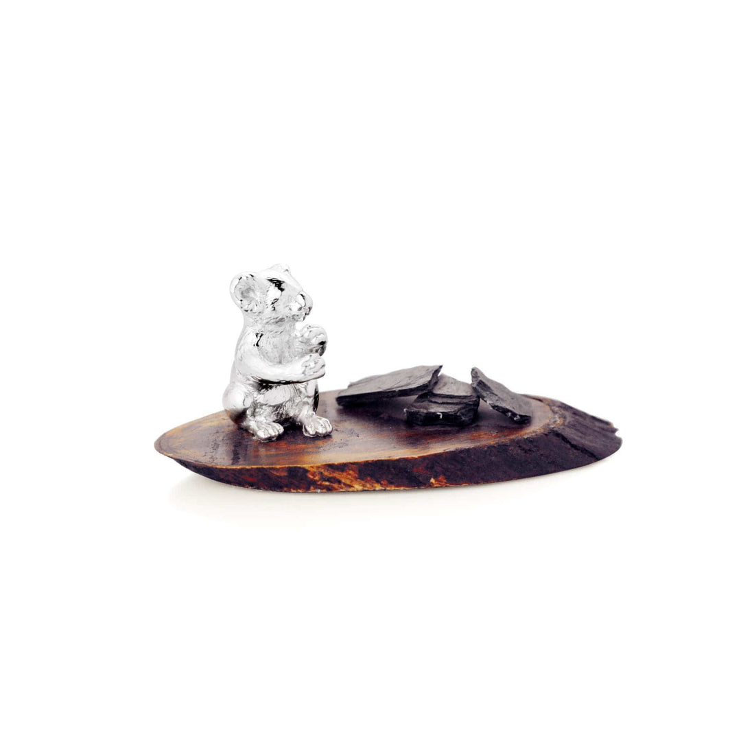 Decorative Figurine Koala Bear is a sterling silver figurine of a koala bear - white background