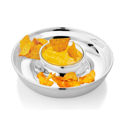 Silver Plated Bowl Chip And Dip Saturnia
