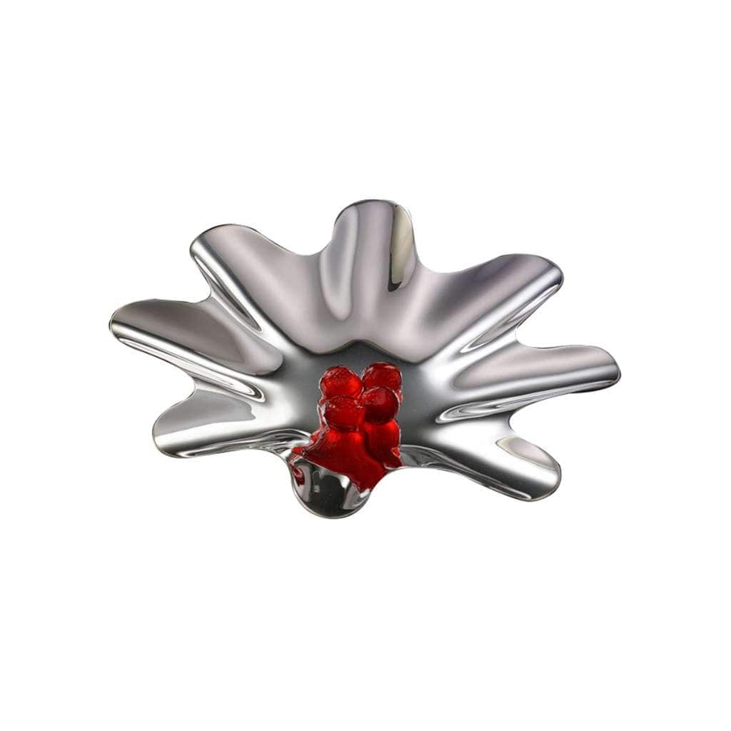 Bowl Splash is a silver bowl taking the shape of a playful splash, its edges flaring outward like droplets caught mid-motion – Small