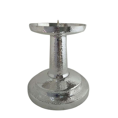 Silver Plated Candle Stand Hammered