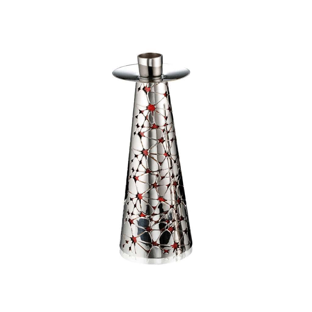 Candle Stand Indulge tapers into a slender cone-shaped silver candle stand – Small