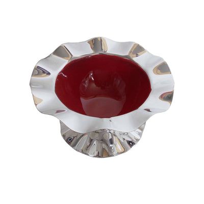 Silver Plated Enamel Bowl Flaire