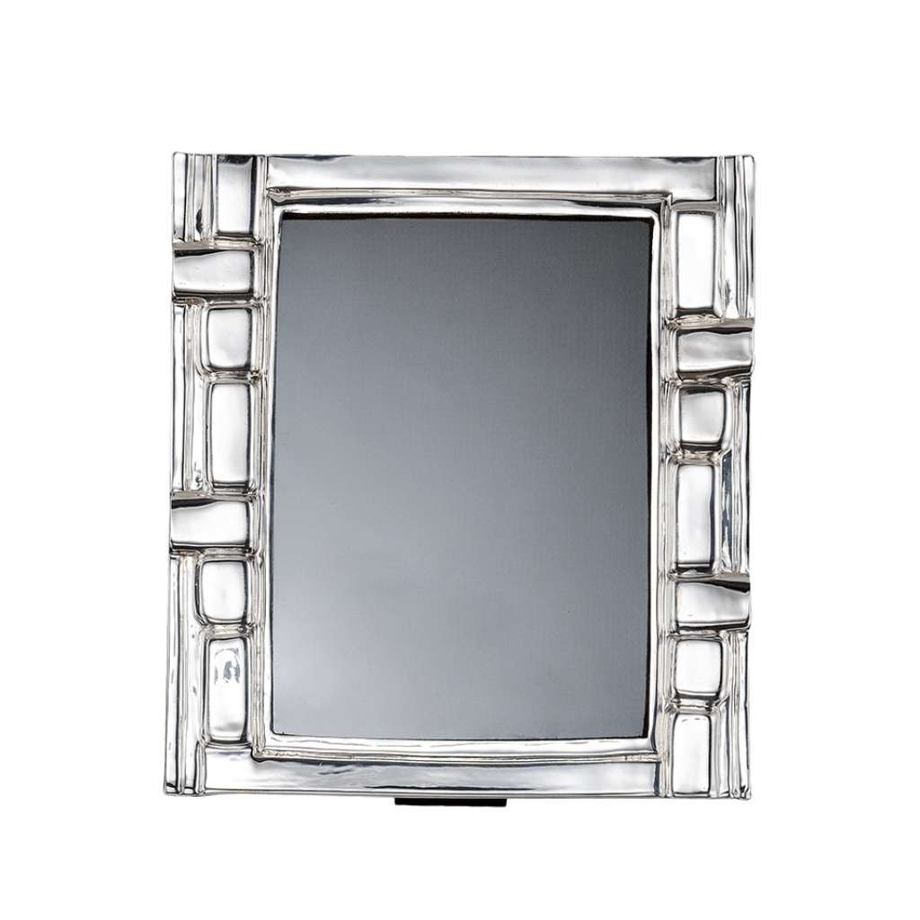 Photo Frame Bricks is a sterling silver frame with a stacked – Small